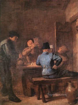 Adriaen Brouwer Painting - in the tavern 1 Baroque rural life Adriaen Brouwer